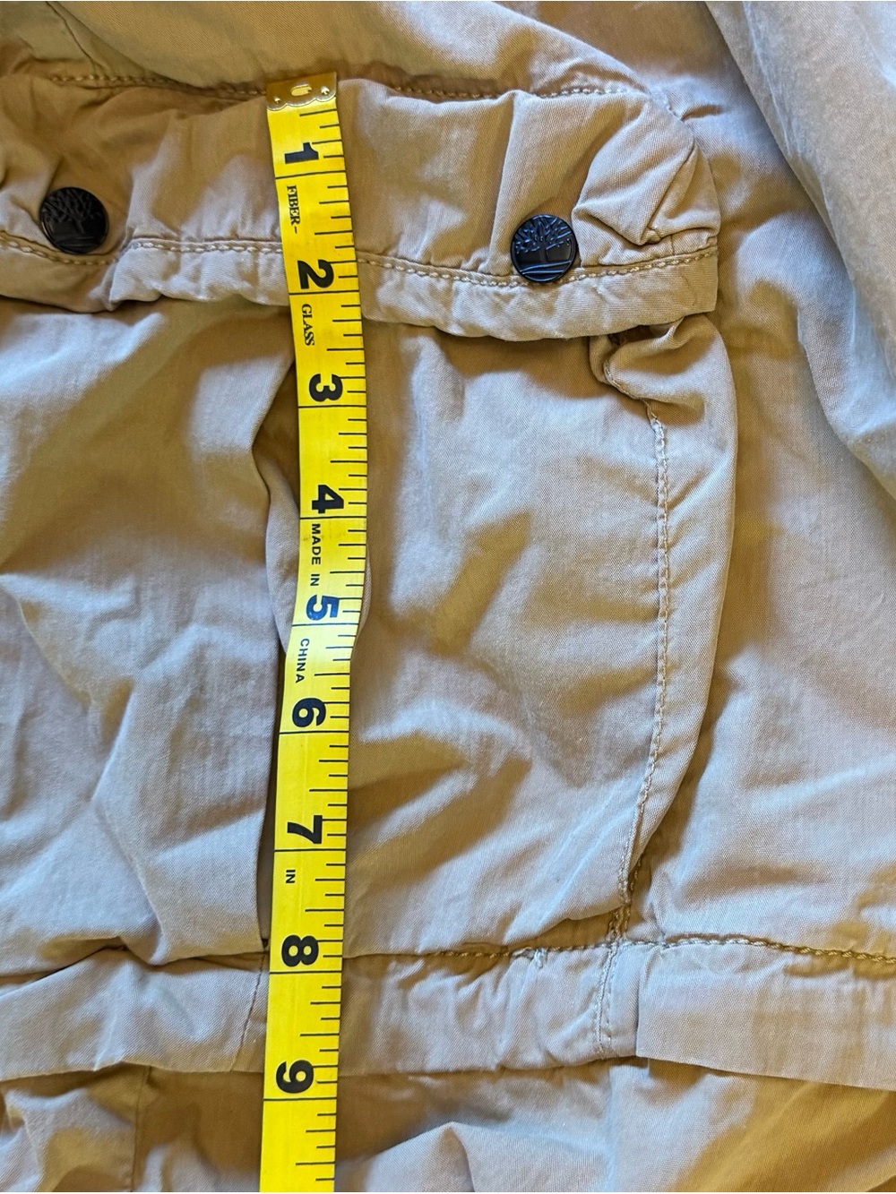 Men's Tan Timberland Five Pocket Convertible Cargo Pants to Shorts - Picture 15 of 16